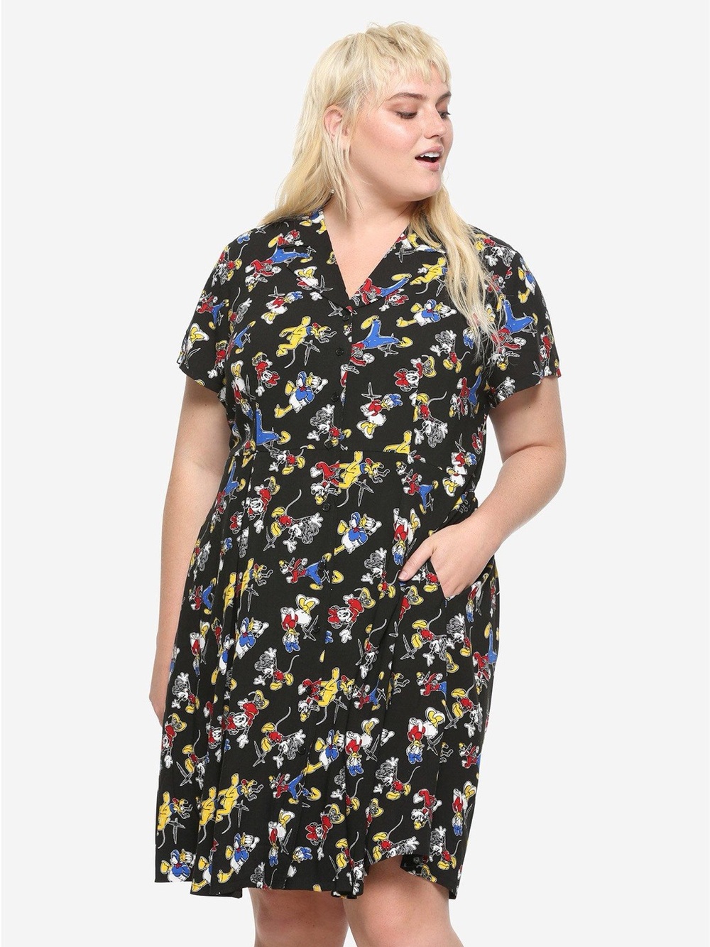 Torrid Disney Sensational Six V-Neck Shirt Dress Size 2 2X VGUC